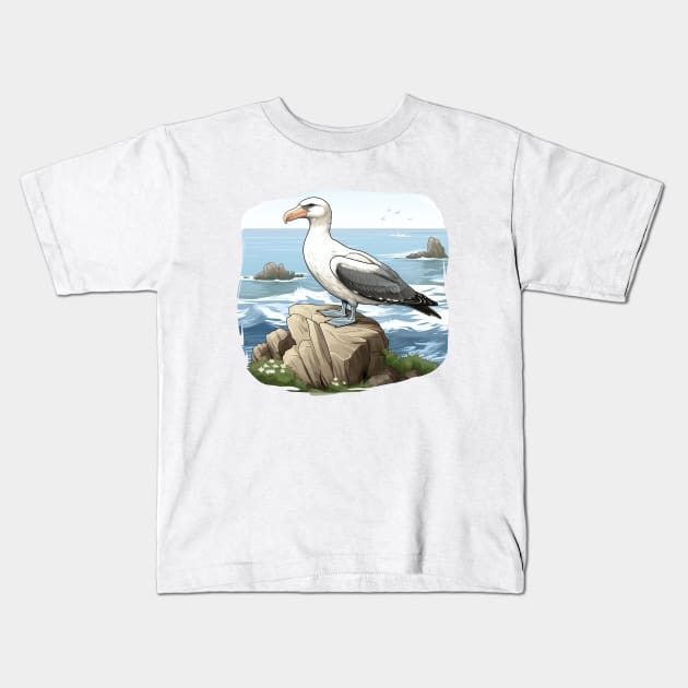 Albatross Kids T-Shirt by zooleisurelife